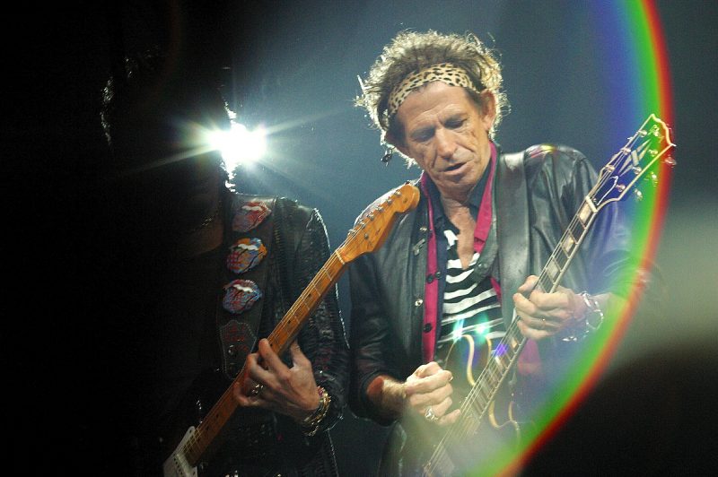 Keith Richards performing with the Rolling Stones in Philadelphia