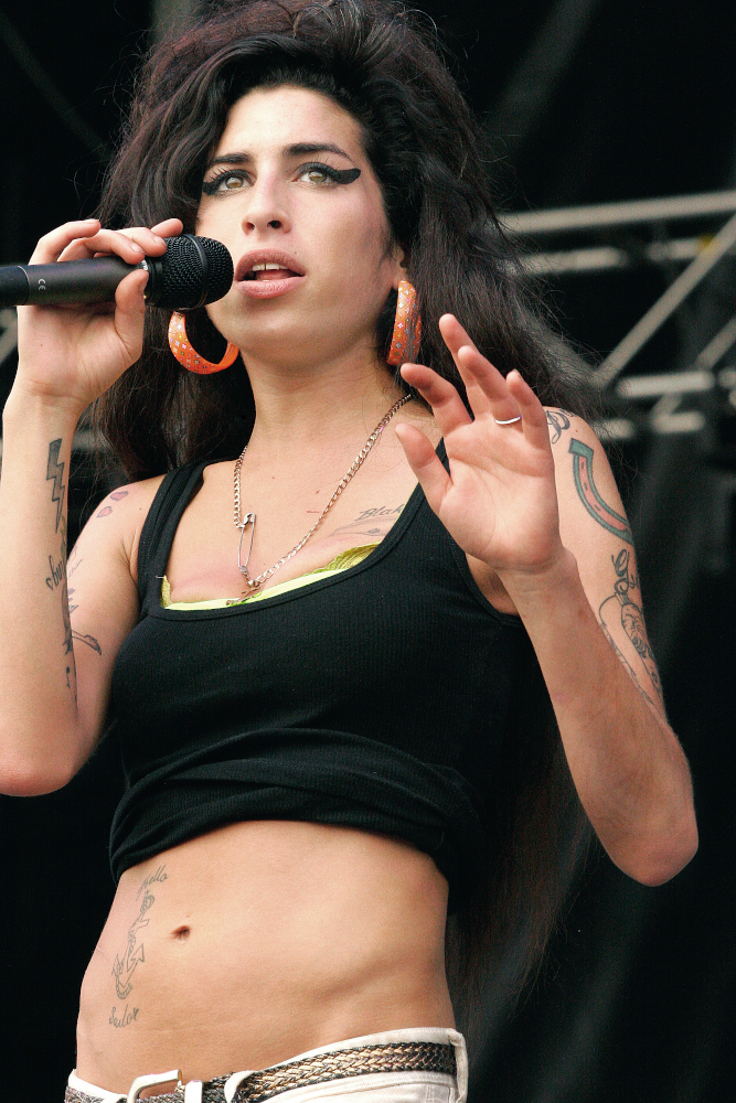 Amy Winehouse performing at Virgin Festival in Baltimore, Maryland