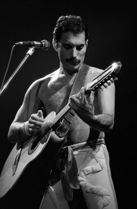 Freddie Mercury performing with Queen at the Spectrum in Philadelphia
