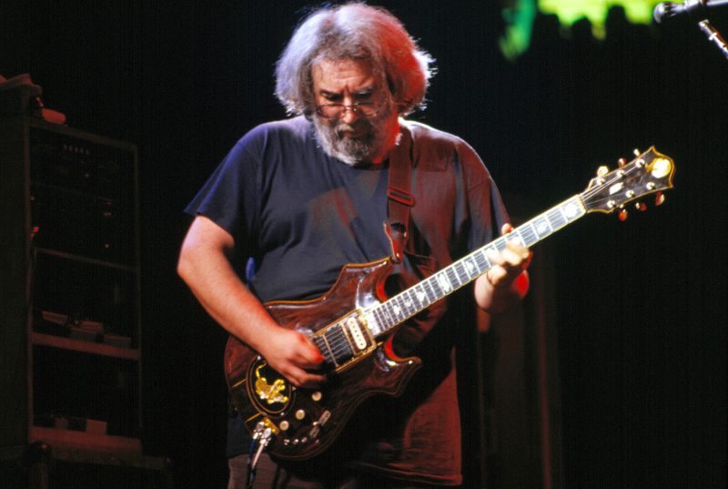 Jerry Garcia performing with the Grateful Dead at the Spectrum in Philadelphia