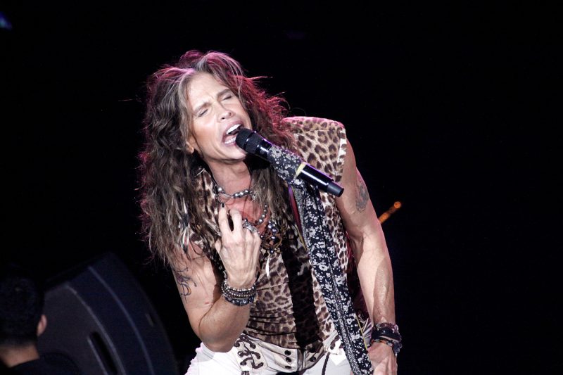 Steven Tyler performing with Aerosmith in Atlantic City, N.J